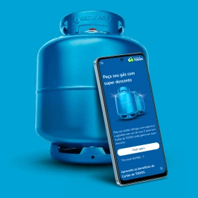 Botijão de gás em parceria com a Ultragaz